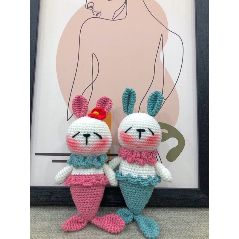 Bunny mermaid - thú bông handmade siêu dễ thương