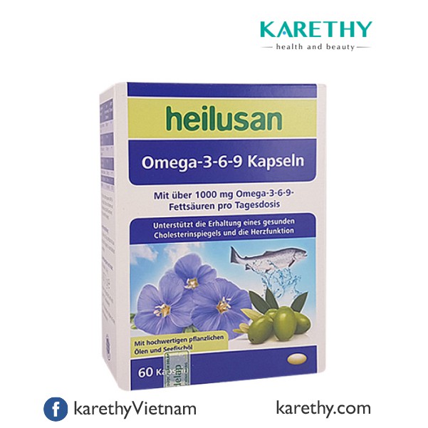 Heilusan Omega 3.6.9 Kapseln - Bổ sung DHA, EPA và Vitamin E. Hỗ trợ quá trình phát triển não bộ, tốt cho tim mạch, mắt