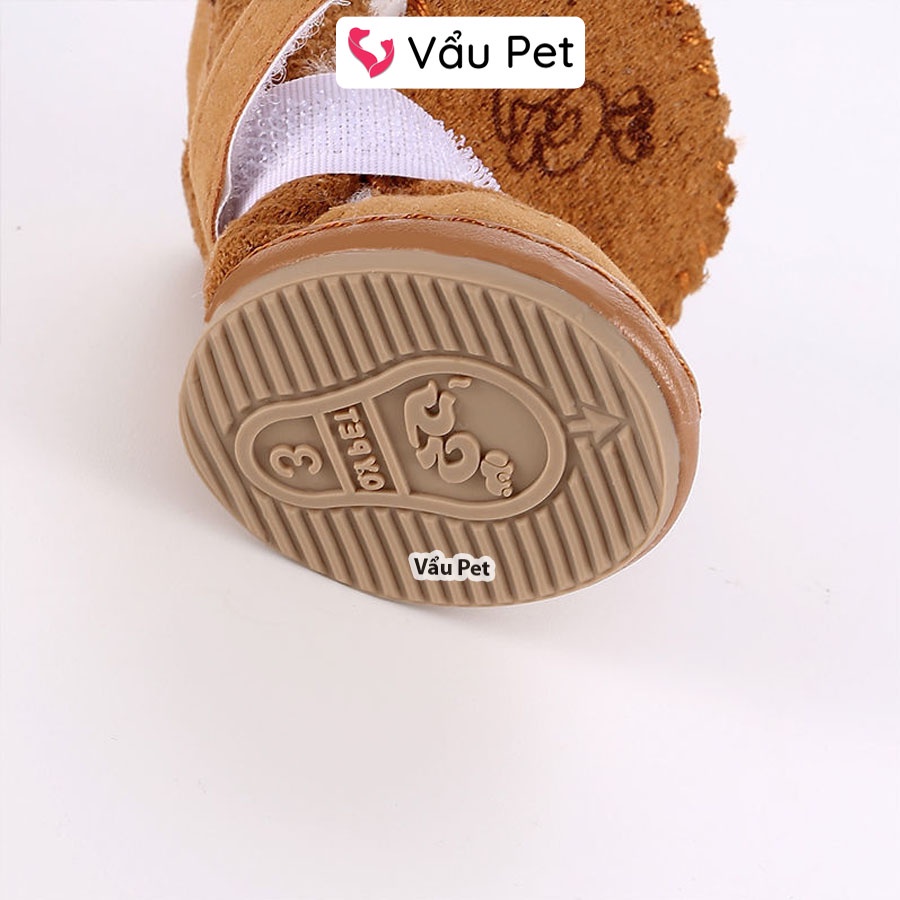 Giày cho chó lót bông ấm áp - Giày cho chó mèo Vẩu Pet Shop