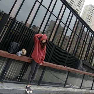 Áo hoodie nỉ bông cam đất