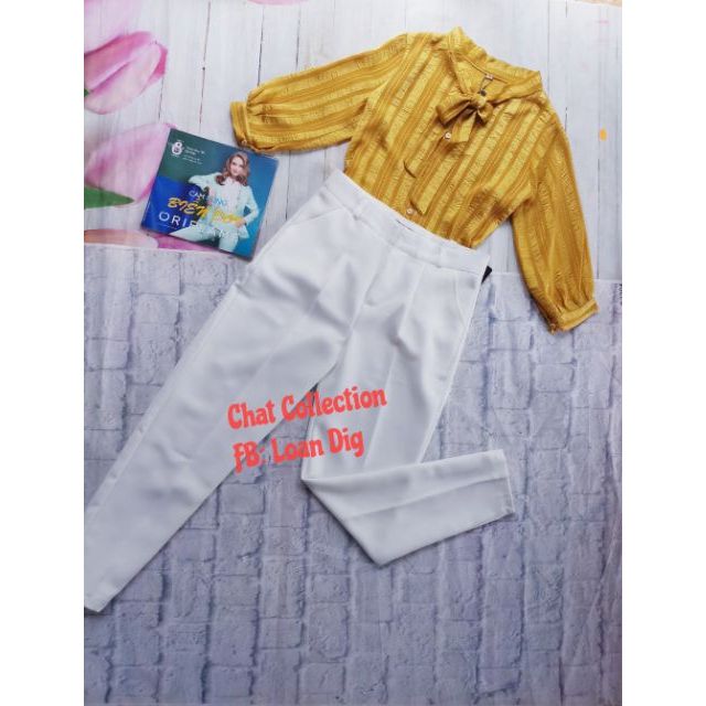Quần baggy trắng