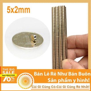 100 viên nam châm siêu mạnh 5x2mm