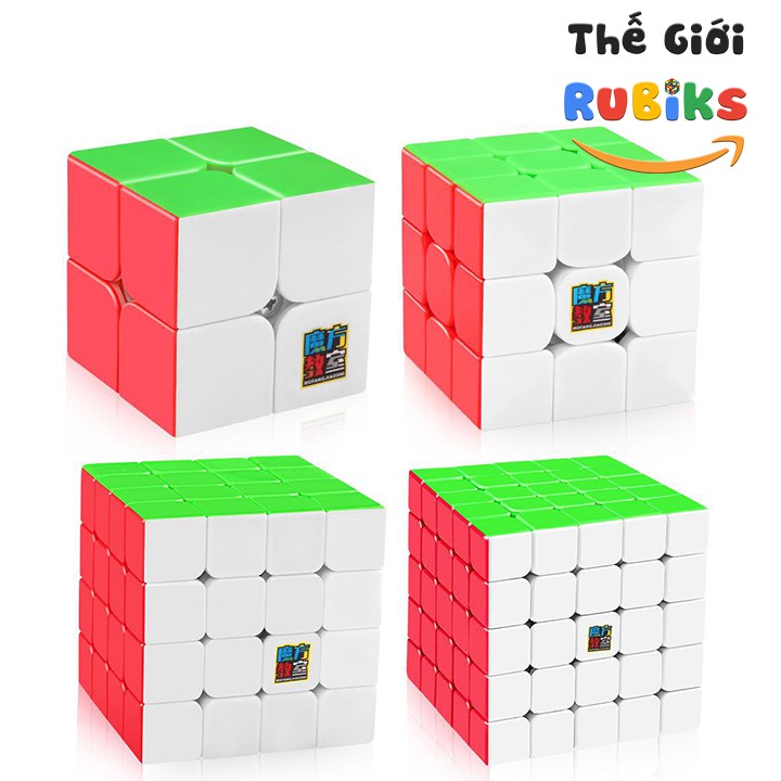 Hộp 4 Rubik MoYu MFJS MeiLong 2x2 3x3 4x4 5x5 Gift Box WCA Cube