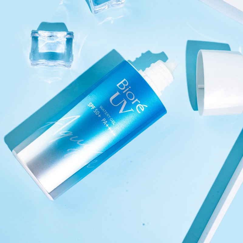 Kem chống nắng VIBRANT GLAMOUR Biore UV Aqua làm trắng da kiềm dầu dưỡng ẩm chống tia cực tím PF50+ / PA ++++ 50g / 90ml
