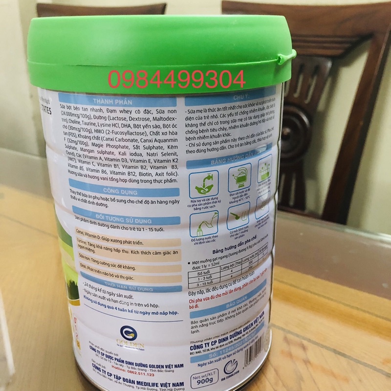 Sữa dinh dưỡng y dược  K2D3 phát triển chiều cao và trí não 900G