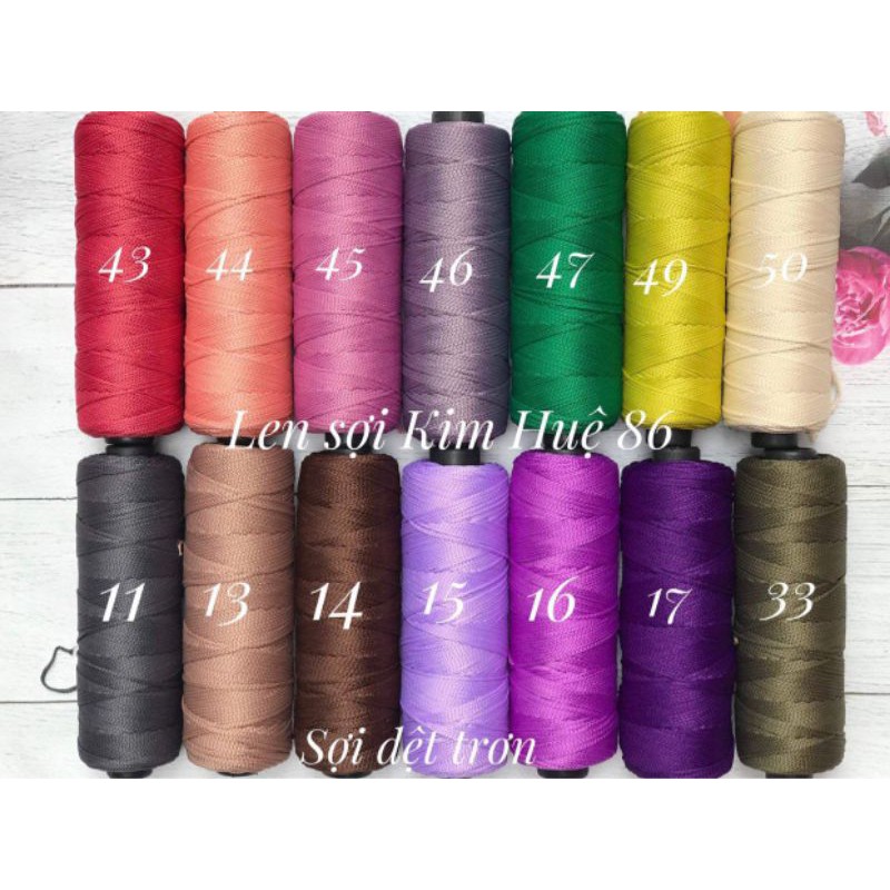 sợi dệt trơn ( bảng 2 từ màu 41 đến màu 66 )