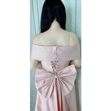Đầm váy dạ hội cô dâu đi bàn mặc 5 kiểu trong 1 sang trọng, form xòe tà đắp chéo
