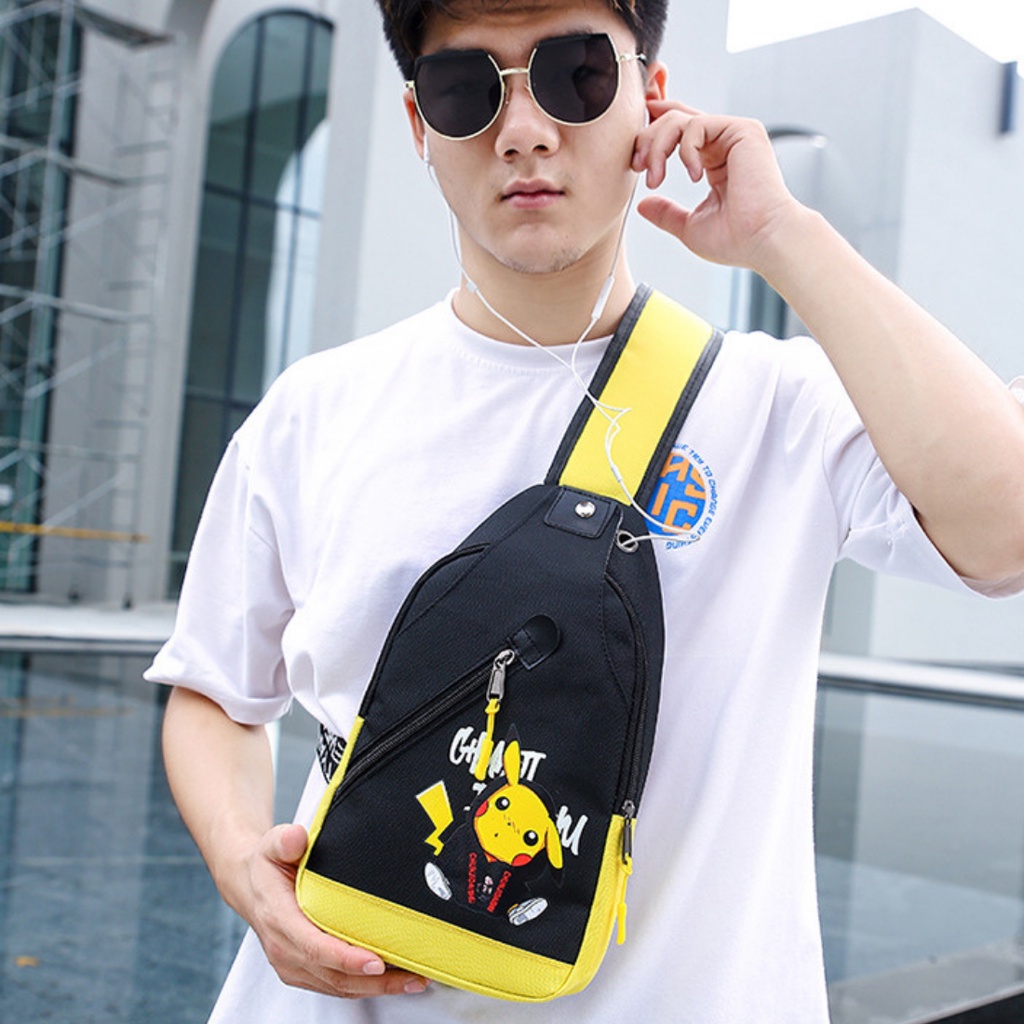  Túi đeo chéo nam da pu chống nước,tích hợp lỗ tai nghe tiện lợi | BigBuy360 - bigbuy360.vn