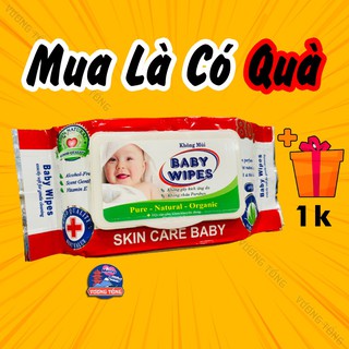 Khăn giấy ướt baby wipes gói 80 tờ an toàn cho bé