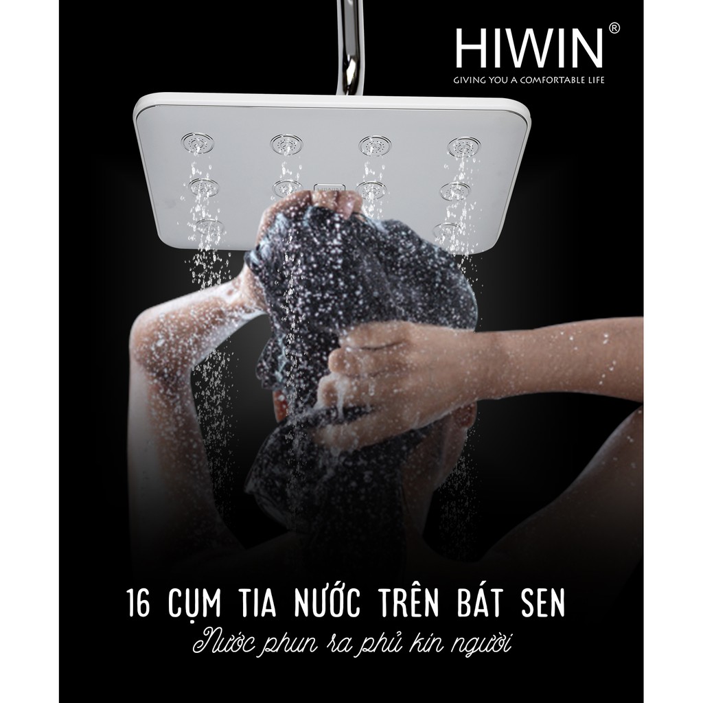 Bộ sen vòi đa năng tích hợp 3 vòi xả cao cấp sáng bóng Hiwin KF-118