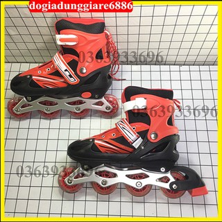 Giày Patin Trẻ Em 4 Bánh 2 Hàng Cho Bé Flying Eagle Longfeng Cougar, Trượt Batin Có Đèn Cao Cấp 5 6 7 8 9 10 Tuổi Giá Rẻ