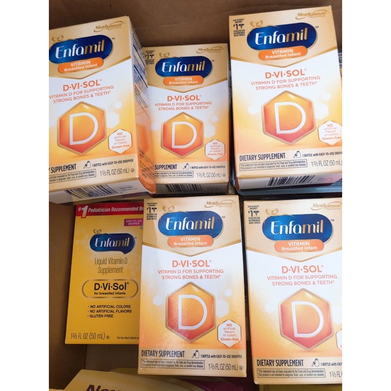 Vitamin D nhỏ giọt Enfamil D-Vi-Sol Liquid Vitamin D Supplement 50ml của Mỹ