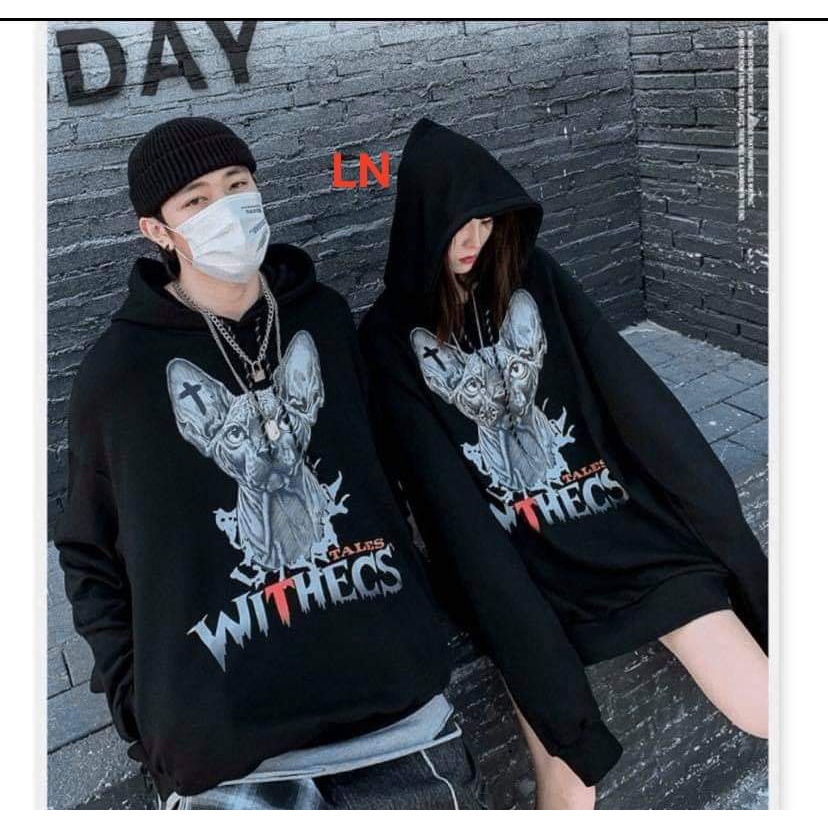Áo hoodi 5d withecs From to đẹp tay bồng