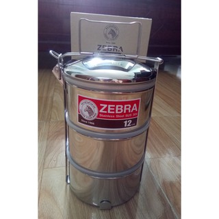 Camen 3 ngăn ZEBRA có nắp chống tràn  + 150223 + 3 tầng(12cm)