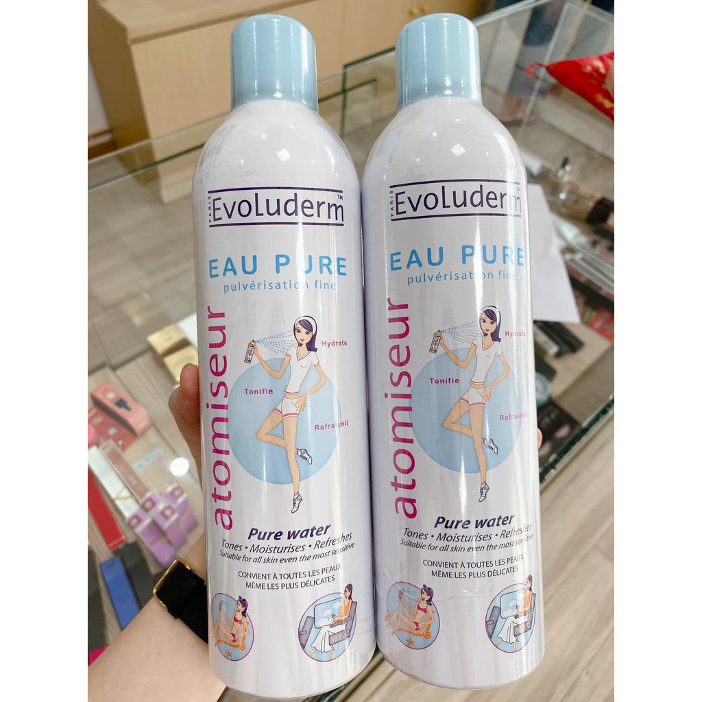 [Mã SKAMLTSM11 giảm 10% đơn 99K] Xịt khoáng Evoluderm Atomiseur Eau Pure Spray Mist 400ml | BigBuy360 - bigbuy360.vn