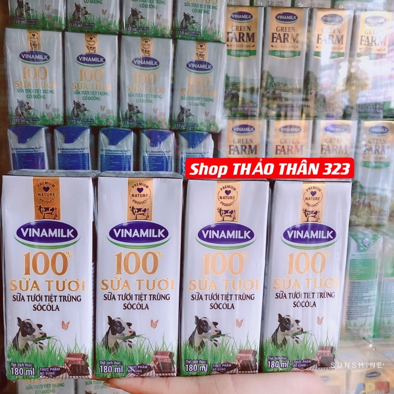 Sữa  không Tươi 100% Vinamilk 180ml (1lốc x 4lốc)