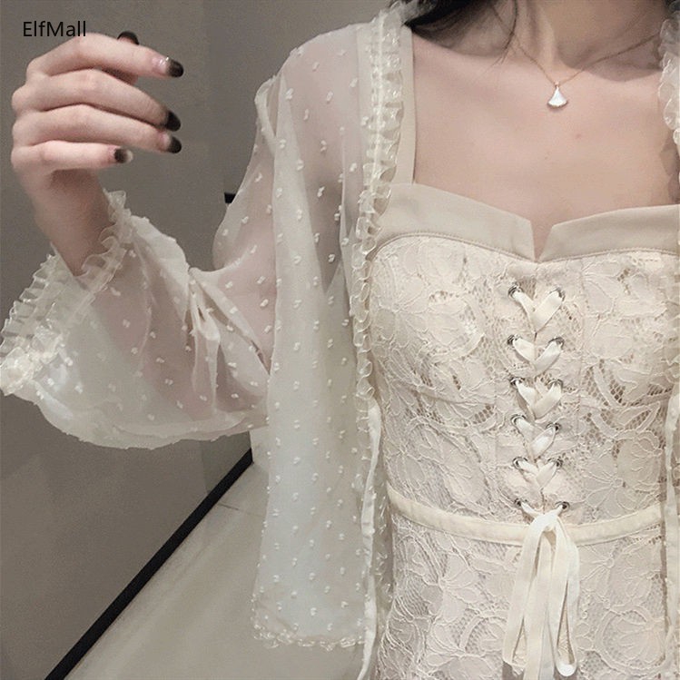 Đầm dài hai dây kiểu dáng cổ điển Pháp phong cách thời trang mùa hè cho phái nữ | BigBuy360 - bigbuy360.vn