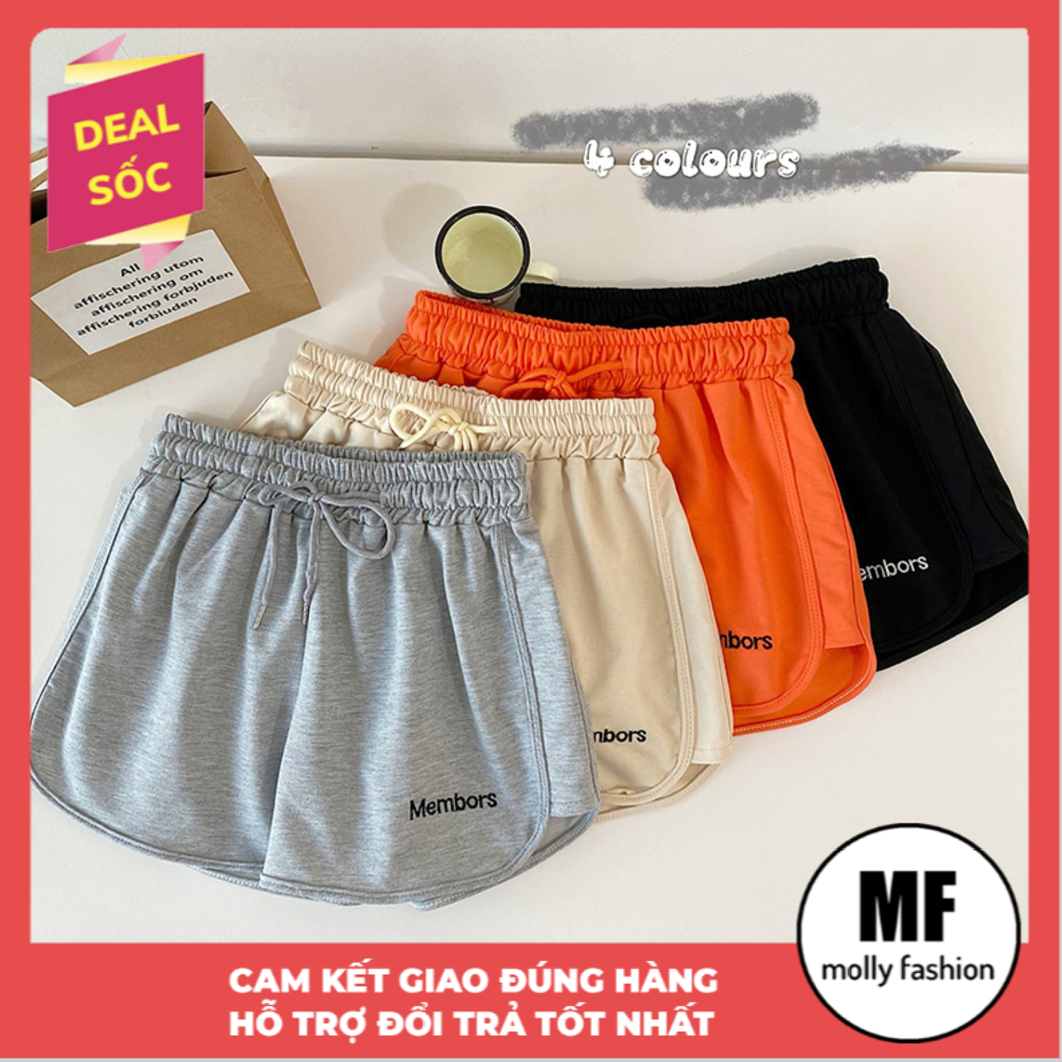 Quần Short nữ thể thao thun da cá năng động MEM BORS Freesize dưới 55kg Molly Fashion