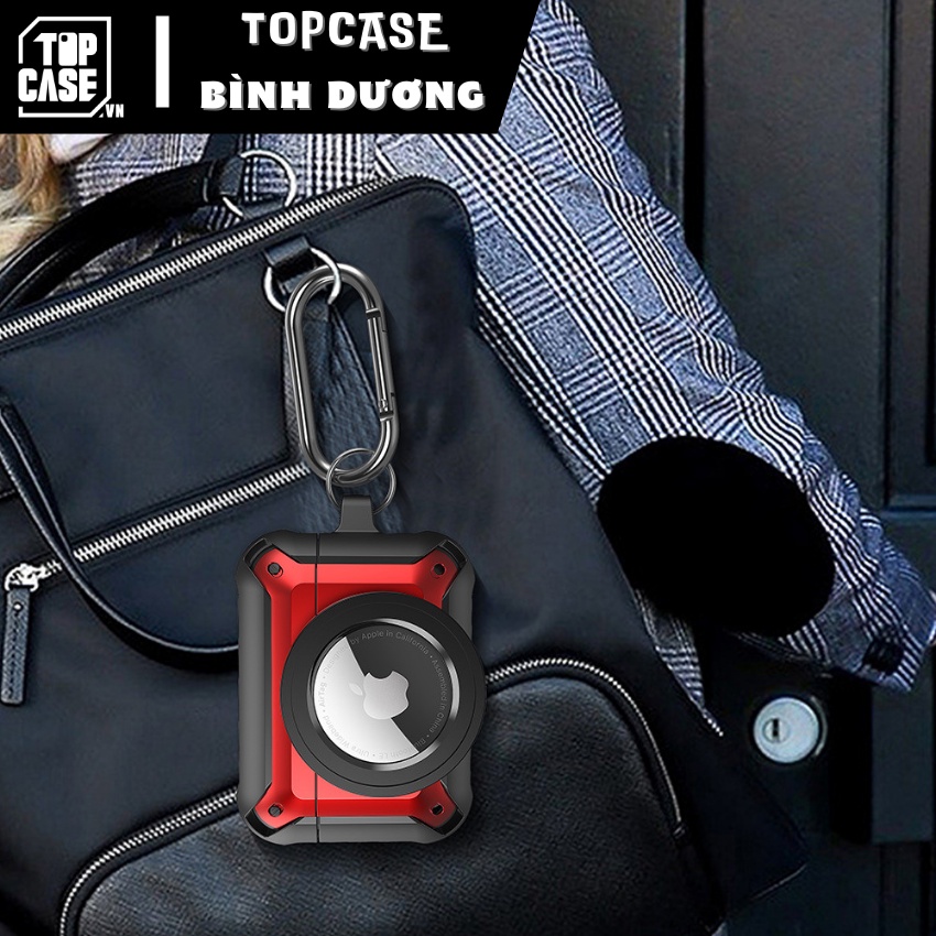 Case Airpods -Vỏ bảo vệ tai nghe Airpods 1/2/3/Pro và  Airtag 2 in 1 chống sốc,công tắc kèm móc khoá- TOPCASE BÌNH DƯƠNG