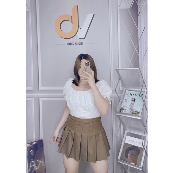 Chân Váy Bigsize dập li chất liệu dày dặn đứng fom dưới 95kg