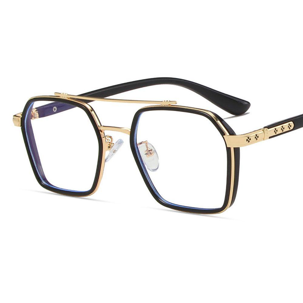 Kính Chống Ánh Sáng Xanh Tròng Vuông Đôi Cỡ Lớn Cho Nam Nữ