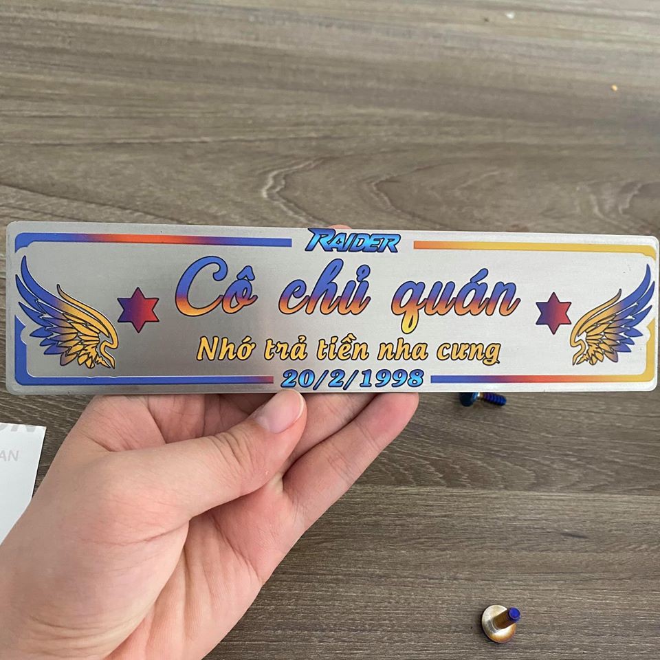 Bảng tên cho xe máy - Nhận thiêt kế theo yêu cầu