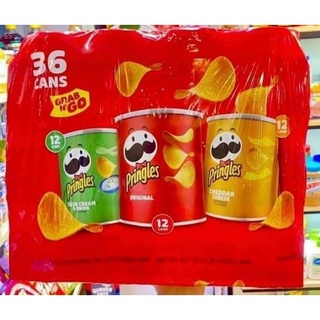 Thùng 36 hộp khoai tây chiên Pringles mix 3 vị-1,4kg của Mỹ