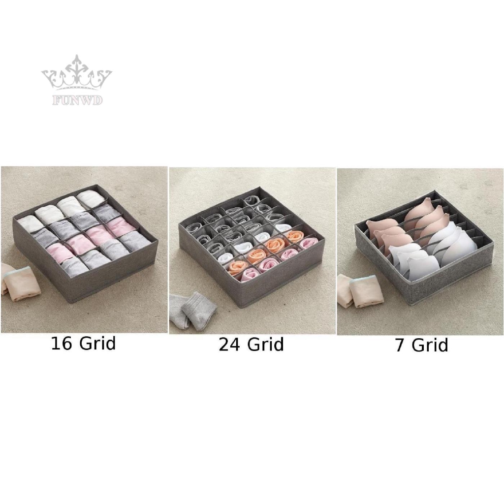 Hộp Đựng Đồ Lót 7/16/24 Ngăn Tiết Kiệm Không Gian