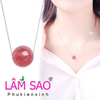 DÂy chuyền bạc đá ưu linh đỏ- LÂM SAO