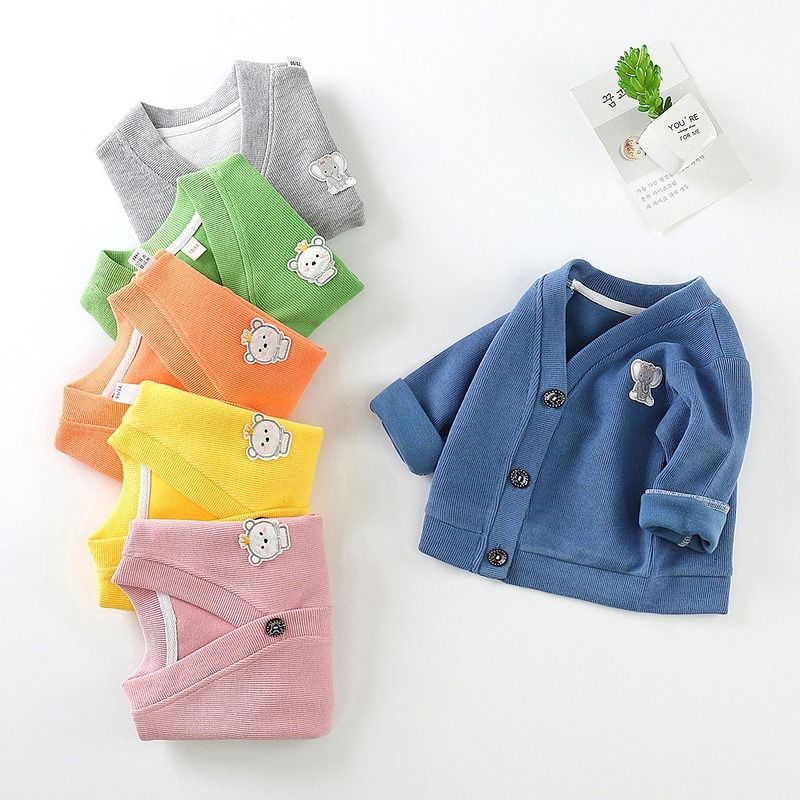 Áo Khoác Cardigan Dệt Kim Thời Trang Mùa Thu Cho Bé