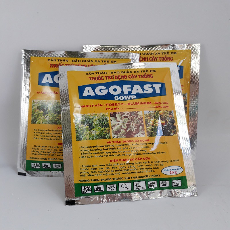 Combo 3 gói thuốc lưu dẫn Agofast 20g trị nứt thân, xì mủ, loét sẹo cho cây trồng