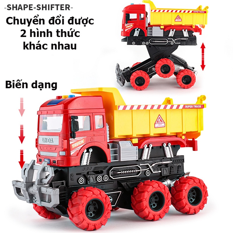 Đồ chơi trẻ em xe tải, xe xúc, xe trộn bê tông  KAVY chạy đà có nhạc và đèn kích cỡ lớn bằng nhựa và hợp kim