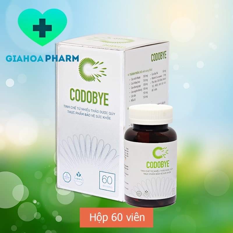 Viên uống Codobye - Giúp ngăn ngừa mụn, hết bã nhờn (Hộp 60viên)