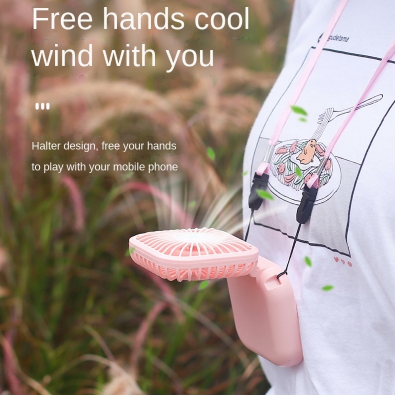 Mới Quạt Làm Mát Mini Đeo Cổ Sạc Cổng USB Dùng Cho Văn Phòng / Ngoài Trời Tiện Dụng