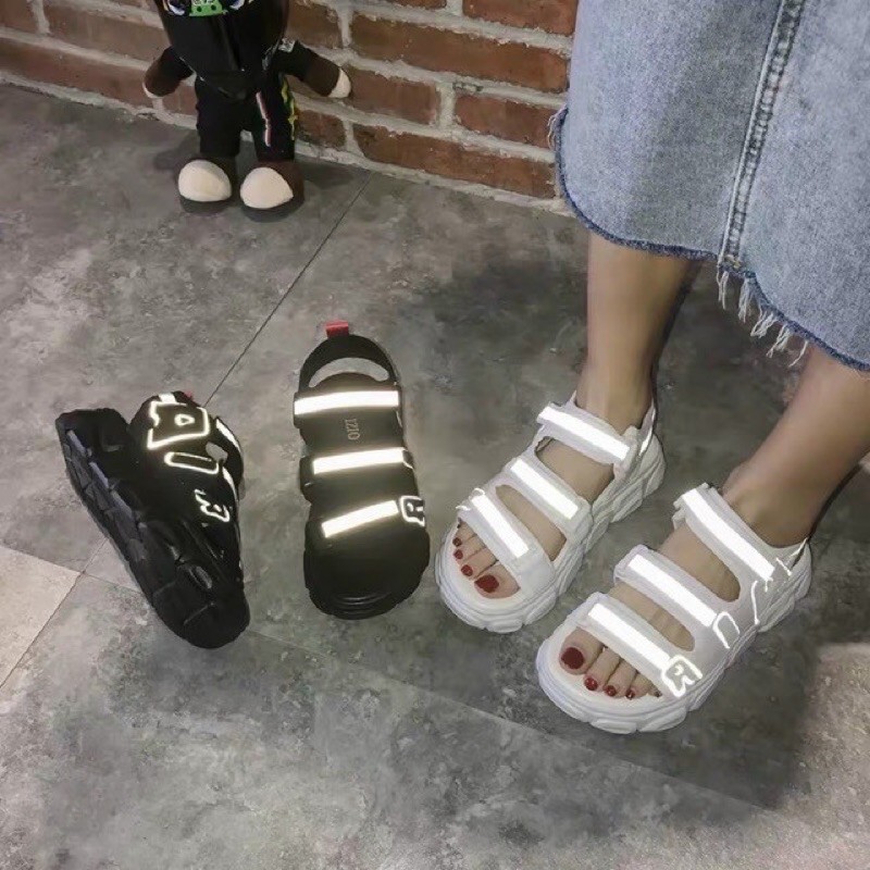 (2 MÀU) Sandal nữ thời trang Ulzzang nữ tính AIR phản quang siêu đẹp đế siêu êm