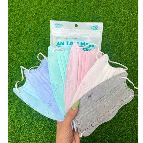 [SÉT 10 CÁI] khẩu trang cua king carb AN TÂM MASK 4 lớp kháng khuẩn kiểu dáng KF94  công nghệ 4D HÀN QUỐC ( mẫu mới )