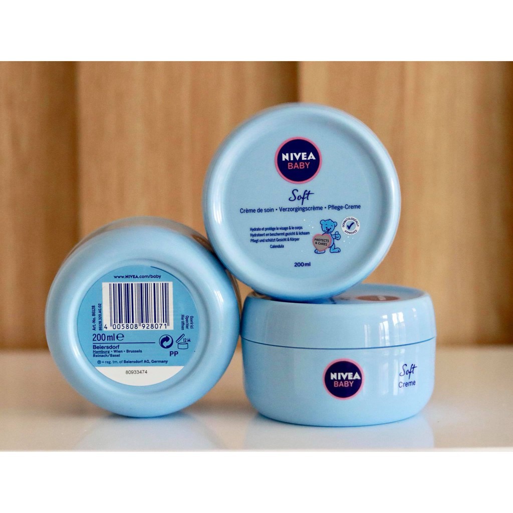 Kem dưỡng da Nivea Baby solf creme Dành cho trẻ em từ sơ sinh , hũ 200ml