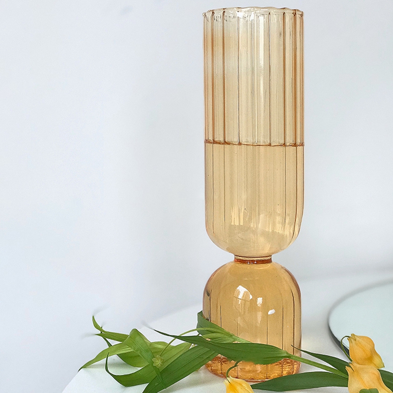 Bình thủy tinh đựng hoa trang trí nội thất kiểu dáng cổ điển thời thượng