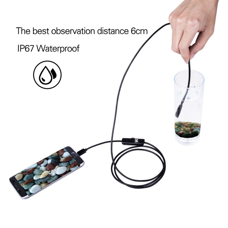 Camera nội soi Ankdno 7mm chống thấm nước IP67 với 6 bóng LED có thể điều chỉnh cổng micro USB chất lượng cao tiện dụng