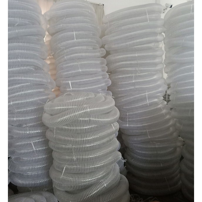 Ống hút mùi hút bụi thông gió đường kính 150mm  nhựa PVC trong suốt lõi thép lò xo siêu bền tiện dụng