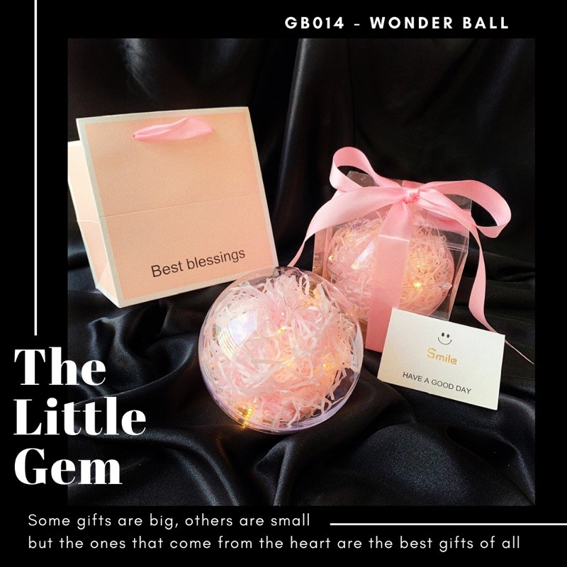 Hộp quà quả cầu Wonder Ball 12cm độc lạ đựng quà, đựng son tặng 14/2 Valentine, 8/3, 20/10, 20/11, Noel, Sinh nhật | BigBuy360 - bigbuy360.vn