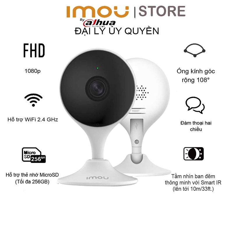 Camera Wifi Imou_C22EP_1080P - CHÍNH HÃNG-Với hình ảnh full HD,Đàm thoại 2 chiều,phát hiện chuyển động -  BẢO HÀNH 24 TH