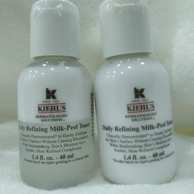 Nước hoa hồng 2in1 Kiehl daily refining milk - peel toner tẩy da chết dịu nhẹ
