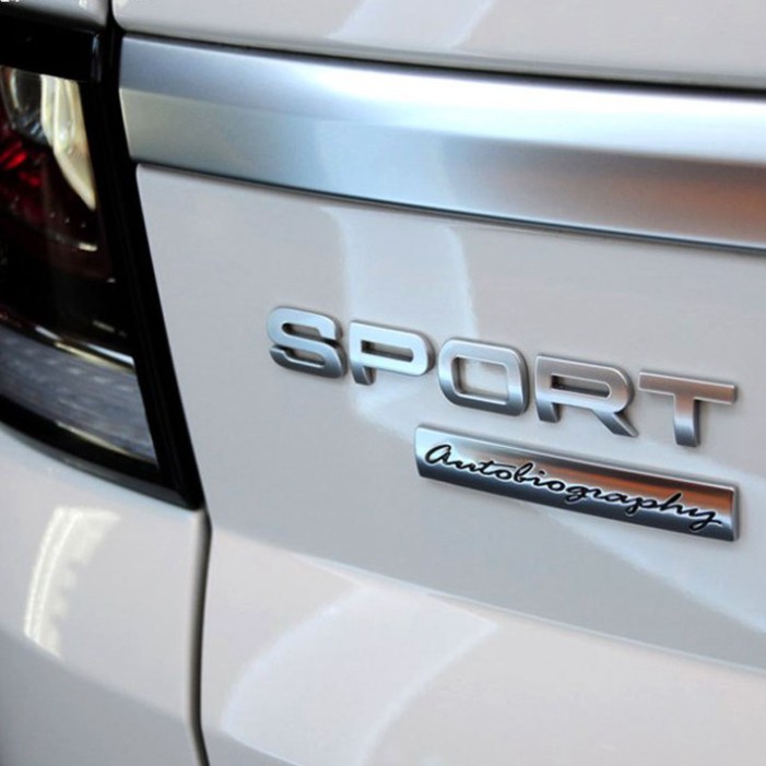 Sản Phẩm Decal tem chữ inox Sport dán đuôi xe ô tô G100505 .