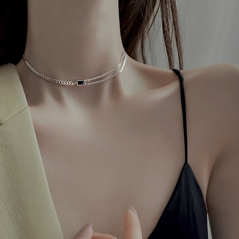 Phong cách đường phố Hip Hop Vòng cổ Hình vuông Mặt dây chuyền Chuỗi vòng cổ