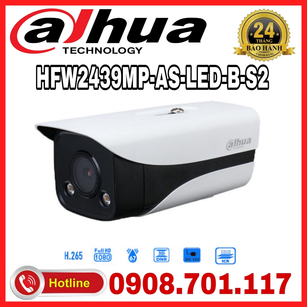 Camera IP 4.0 Megapixel DAHUA DH-IPC-HFW2439MP-AS-LED-B-S2