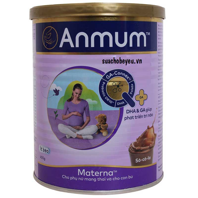 Sữa Bầu Anmum Materna Lon 400g hương vani- HSD THÁNG 03/2024