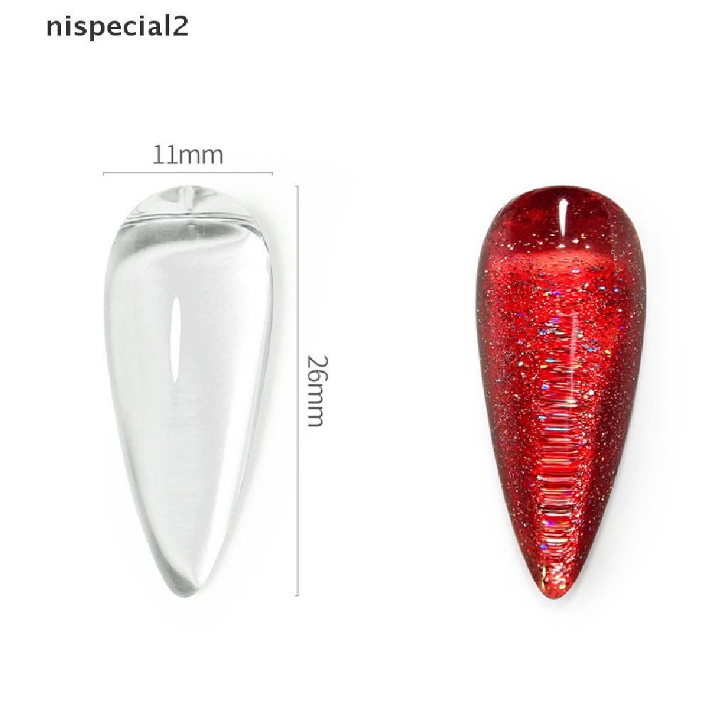 [nispecial2] 10pcs Transparent Glass Gel Nail Art Display Nail Color Board Manicure Tools [new]