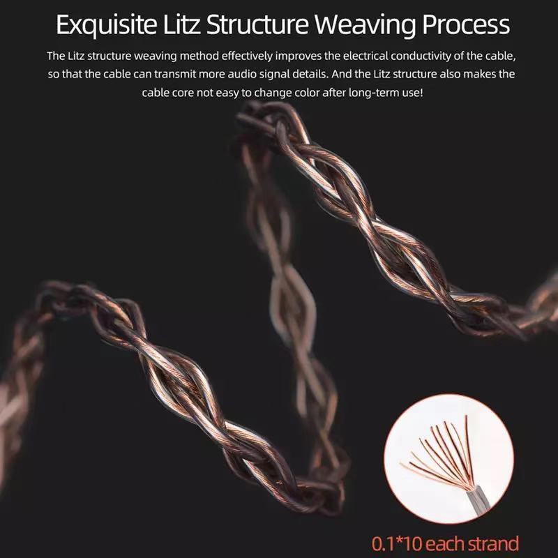 Cáp Tai Nghe Bằng Đồng 4n Litz Occ 3.5mm / 2.5mm / 4.4mm Mmcx / Nx7 / Qdc / 0.78 2pin Cho Cim Zax Asf Ba8 Vx V90S Mk3