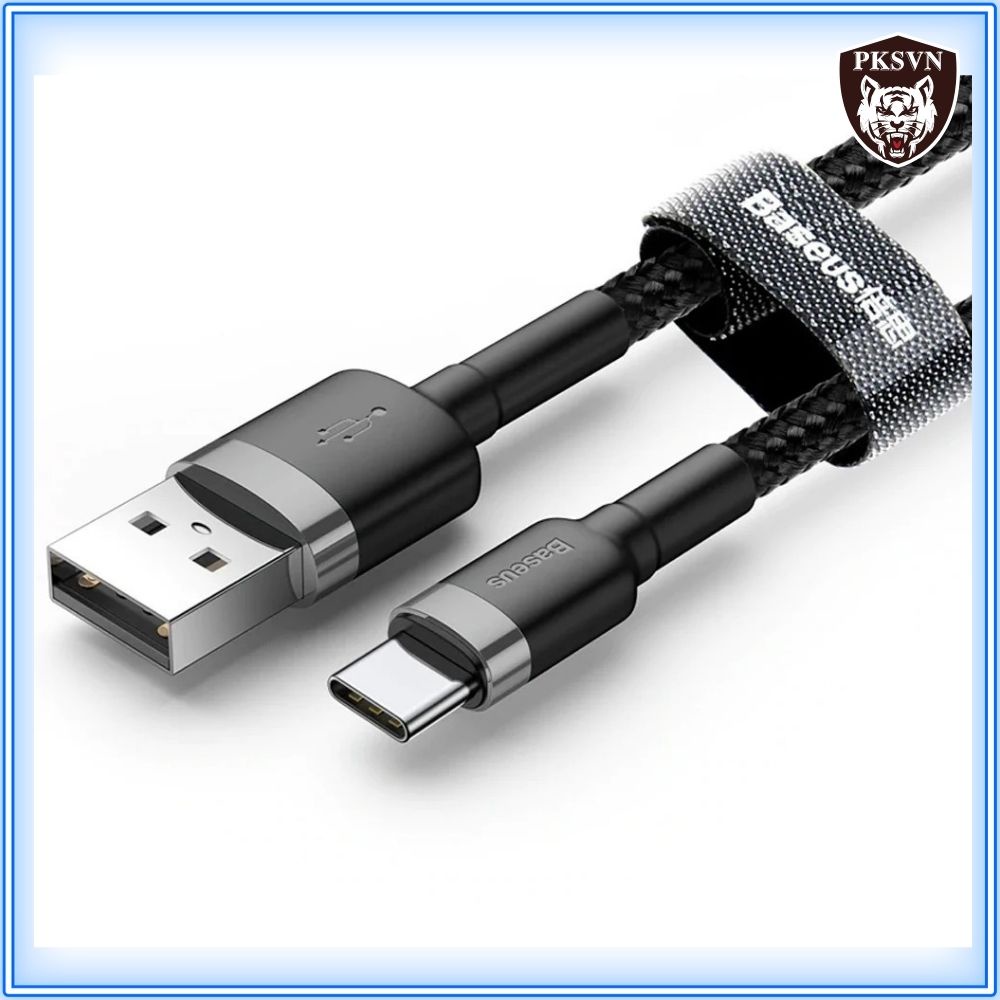 Dây sạc nhanh Type C chính hãng Baseus cafule hỗ trợ sạc nhanh Quick Chagre 3.0 18w Cho Samsung, Xiaomi, Oppo - BH 12T